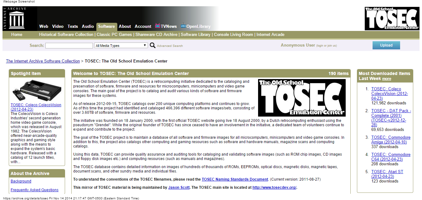 Details : The Old School Emulation Center TI-99/4A Page on the Internet Archive