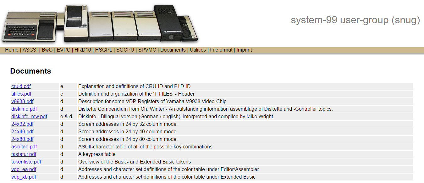 Details : System 99 User Group