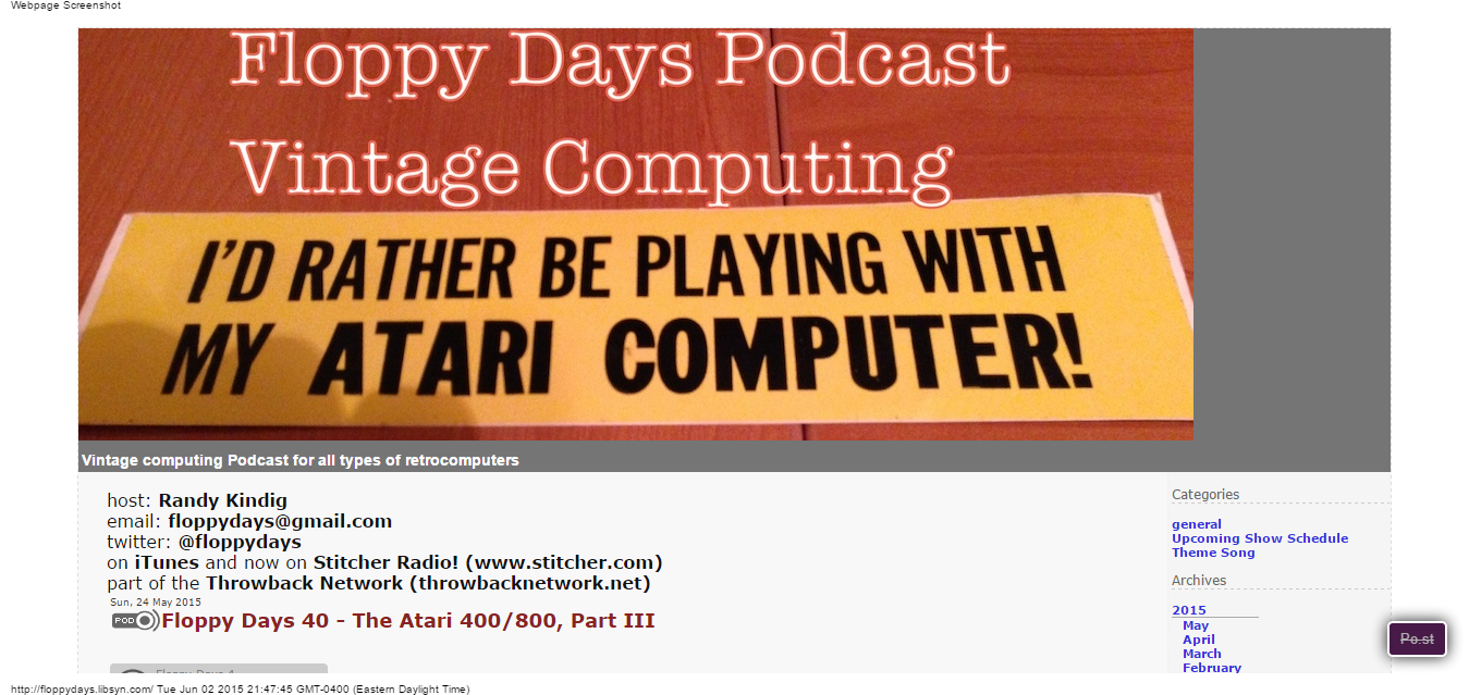 Details : Floppy Days Podcast
