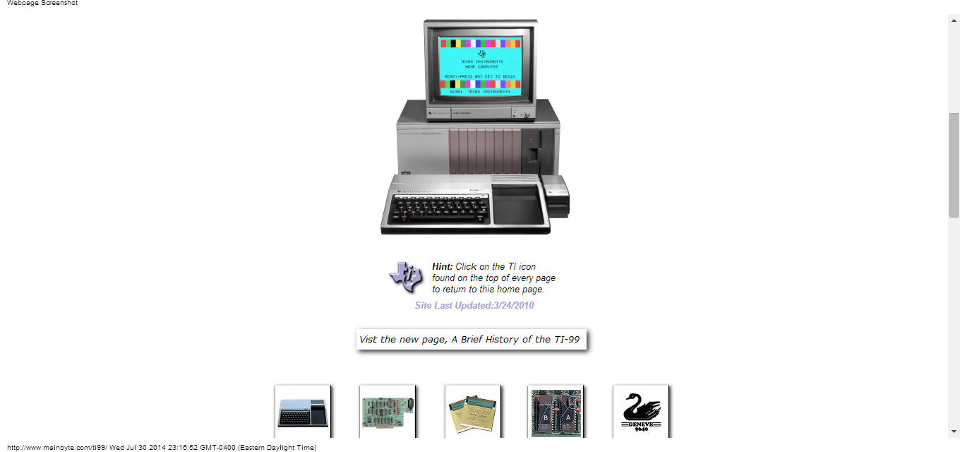 Details : Mainbyte's Home of the Texas Instruments Computers